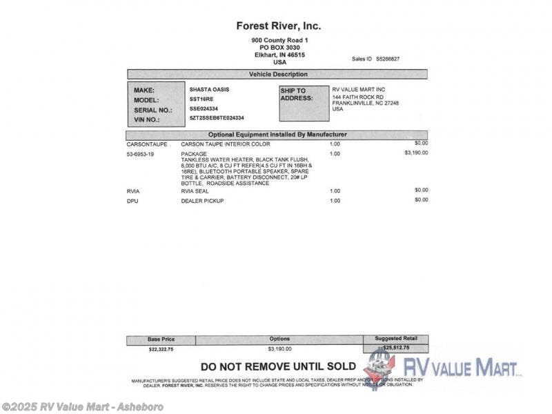 New 2026 Shasta Compact 16RE available in Franklinville, North Carolina