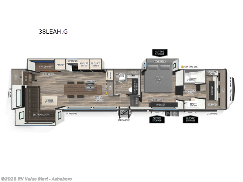 New 2026 Forest River Cherokee Arctic Wolf 38LEAH.G available in Franklinville, North Carolina