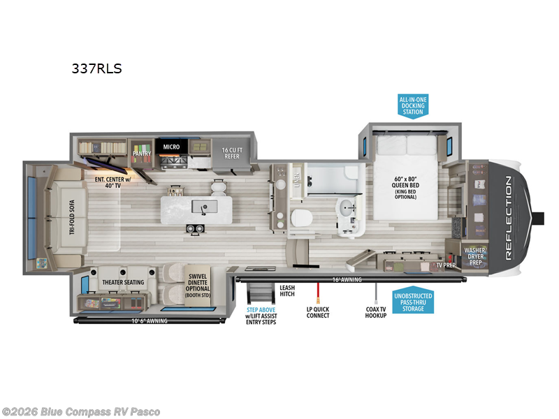 New 2026 Grand Design Reflection 337RLS available in Pasco, Washington