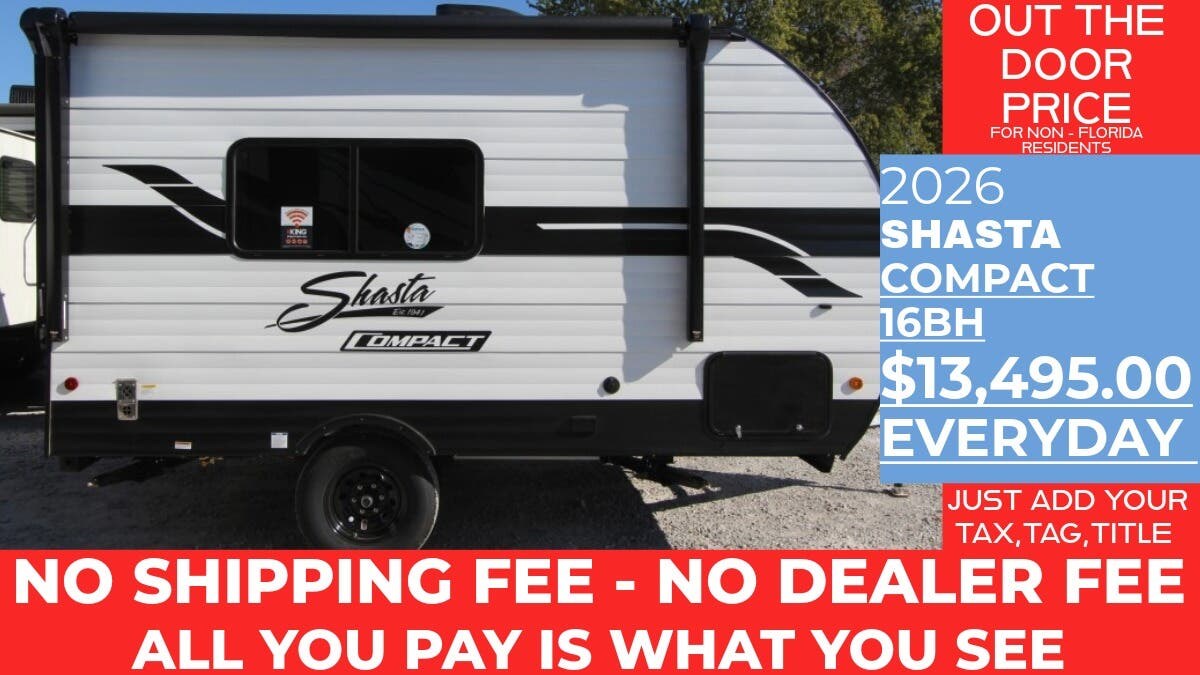 New 2026 Shasta Compact 16BH available in Panama City, Florida
