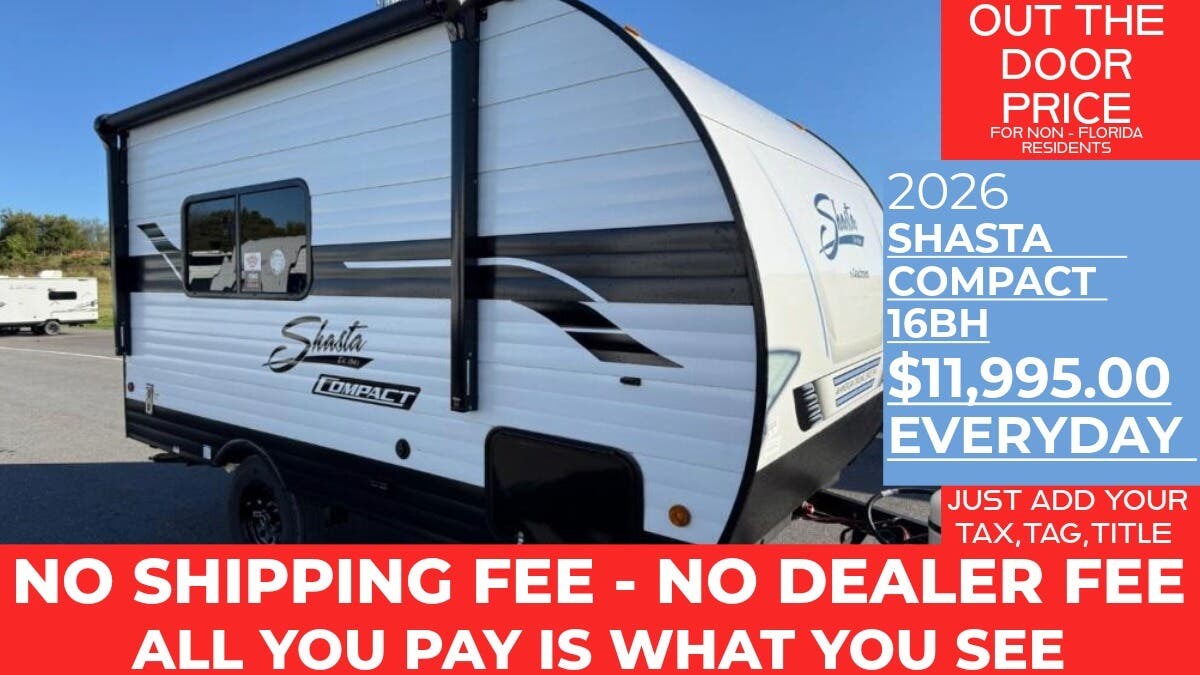 New 2026 Shasta Compact 16BH available in Panama City, Florida