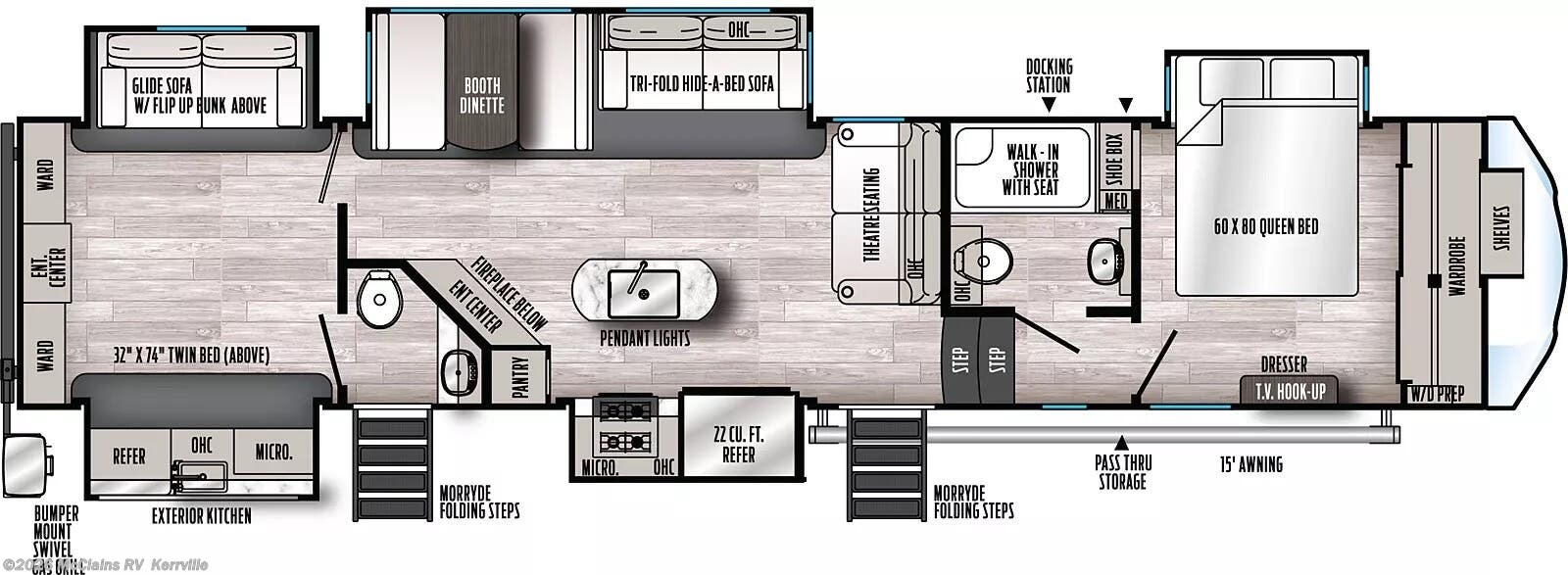 Used 2022 Forest River Sandpiper 384QBOK available in Kerrville, Texas