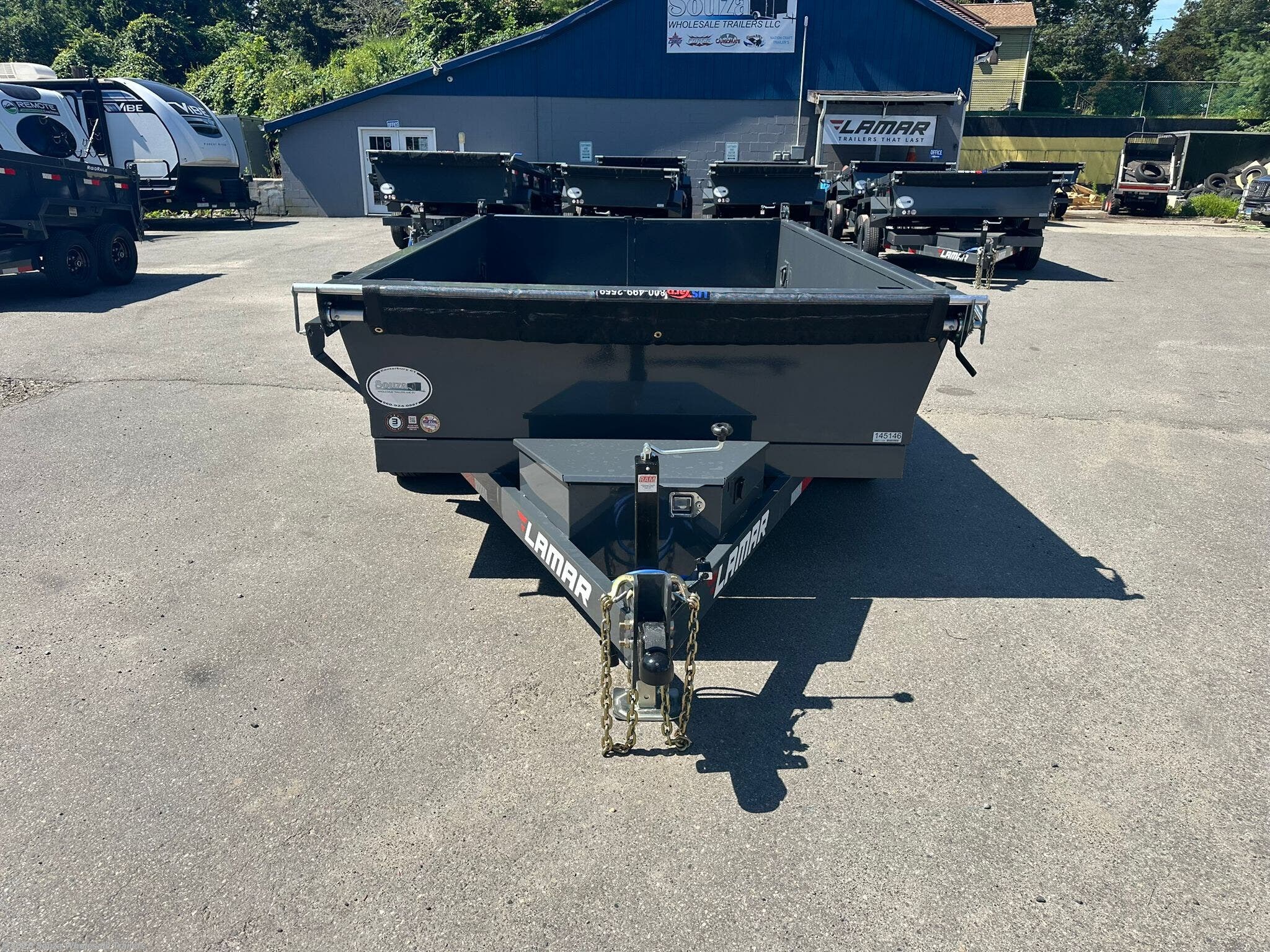 New 2026 Lamar DM 77" X 10' 18" WELD-ON SIDES  DUMP TRAIL Base available in Canterbury, Connecticut