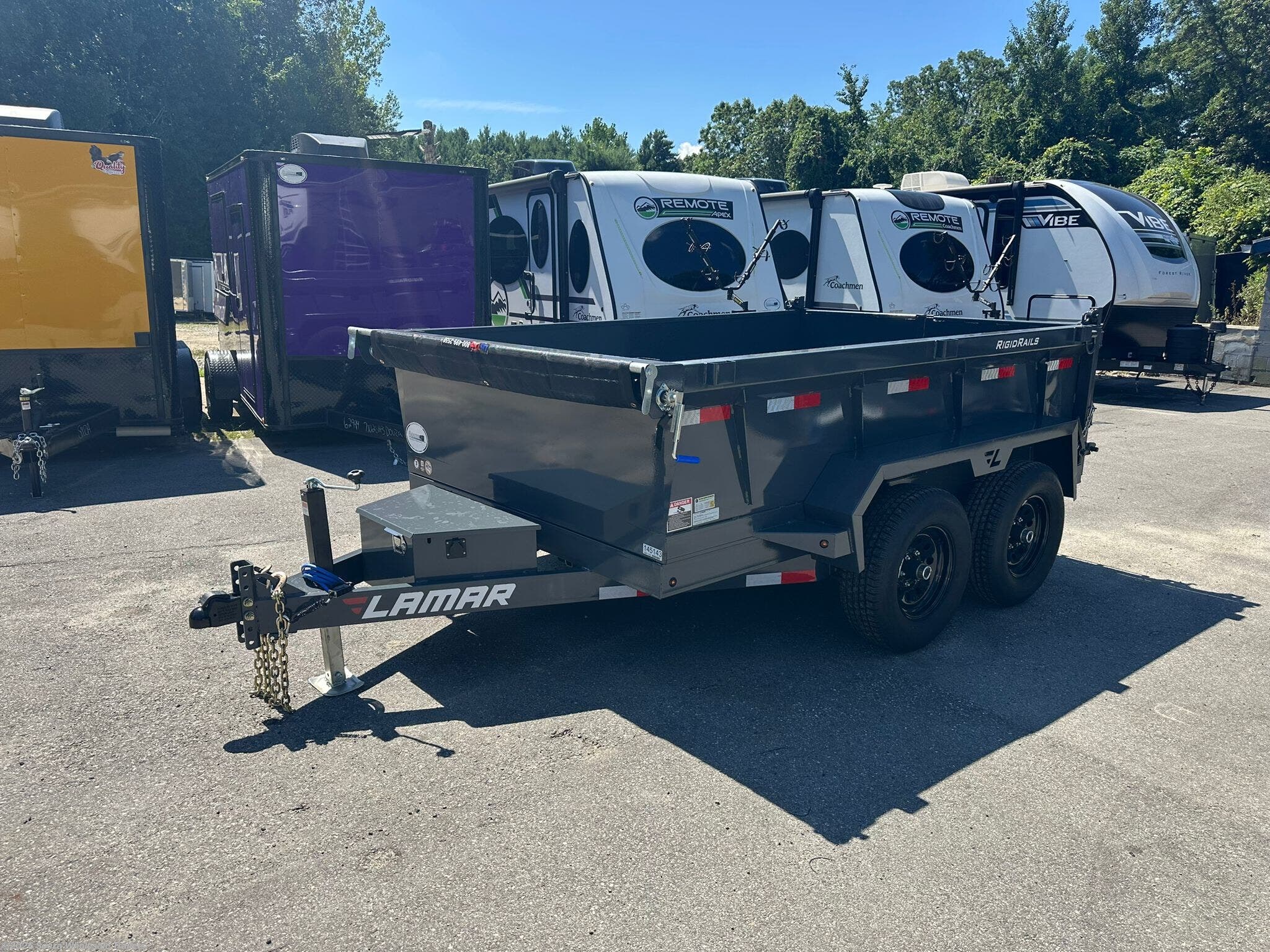 New 2026 Lamar DM 77" X 10' 24" WELD-ON SIDES  DUMP TRAIL Base available in Canterbury, Connecticut