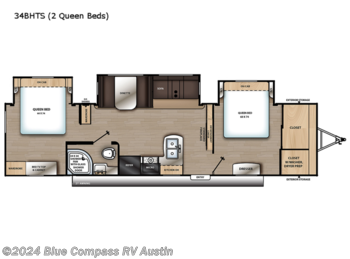 New 2022 Forest River Aurora 34BHTS (2 Queen Beds) available in Buda, Texas
