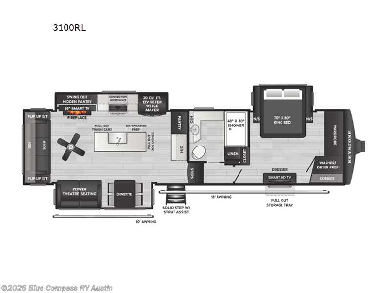 New 2026 Keystone Montana 3100RL available in Buda, Texas