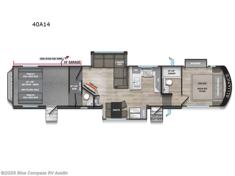 New 2027 Alliance RV Valor All-Access 40A14 available in Buda, Texas