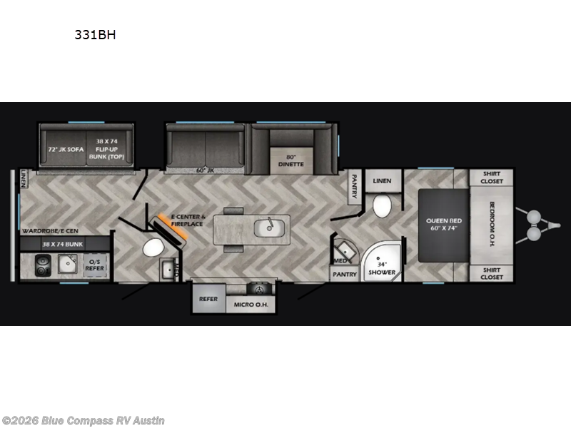 New 2026 CrossRoads Zinger 331BH available in Buda, Texas