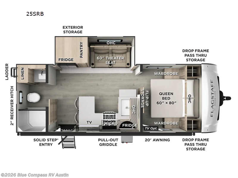 New 2027  Forest River Flagstaff Micro Lite 25SRB by Forest River from Blue Compass RV Austin in Buda, TX