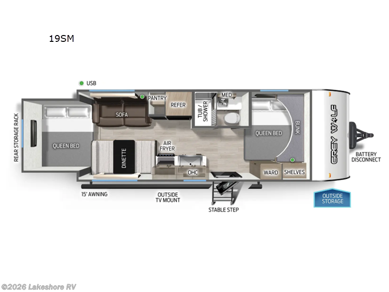 New 2026 Forest River Cherokee Grey Wolf 19SM available in Muskegon, Michigan