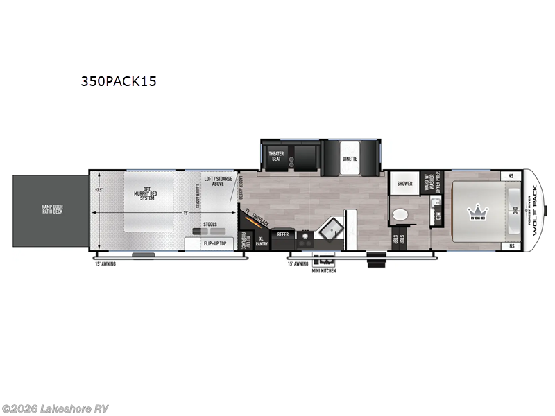 New 2026 Forest River Cherokee Wolf Pack 350PACK15 available in Muskegon, Michigan