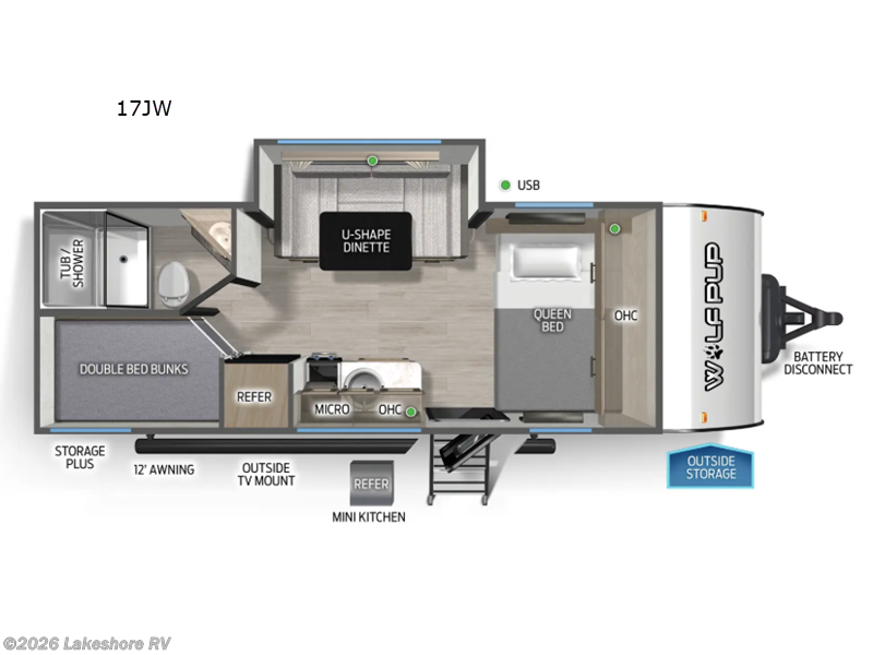 New 2026 Forest River Cherokee Wolf Pup 17JW available in Muskegon, Michigan