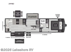 New 2027 Keystone Cougar Half-Ton 29MBD available in Muskegon, Michigan
