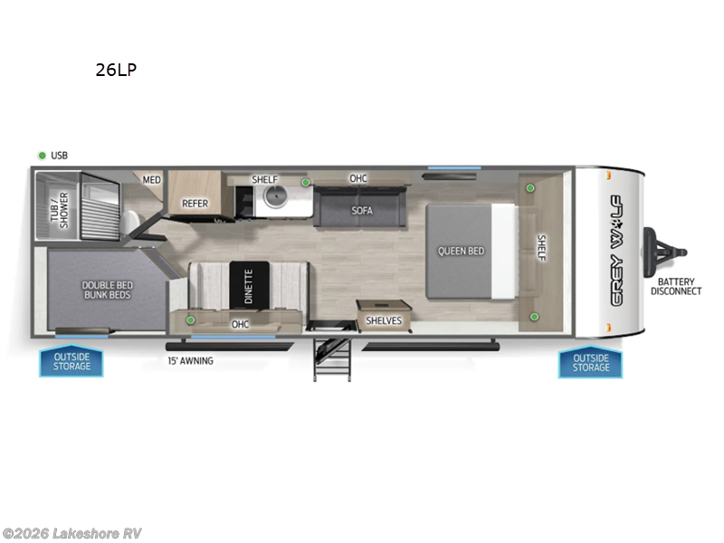 New 2026 Forest River Cherokee Grey Wolf 26LP available in Muskegon, Michigan