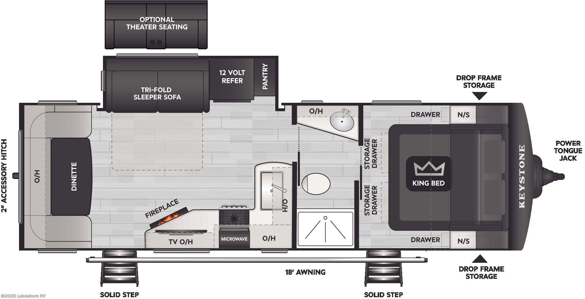 New 2026 Keystone Cougar Half-Ton 25RDS available in Muskegon, Michigan