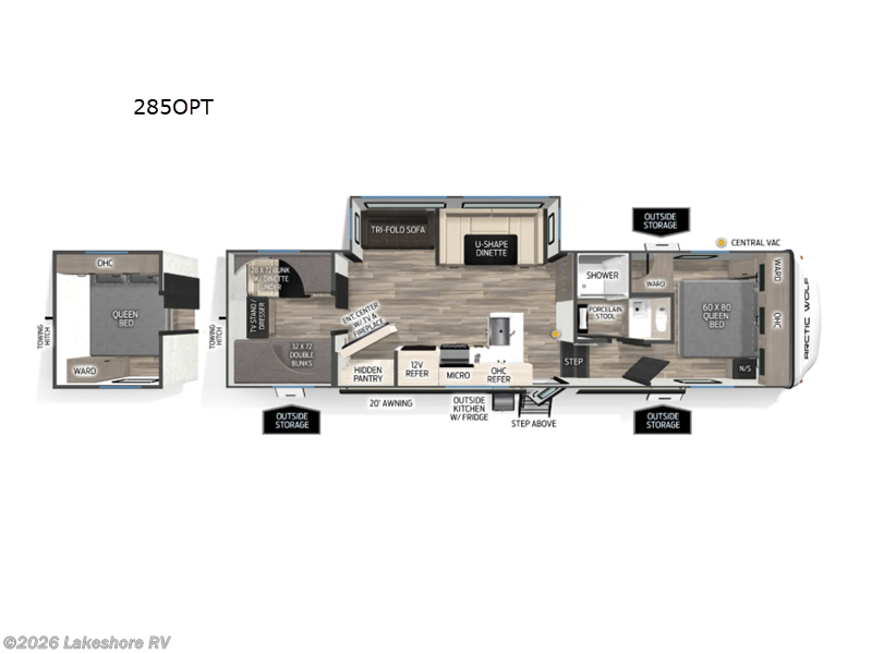 New 2026 Forest River Cherokee Arctic Wolf 285OPT available in Muskegon, Michigan