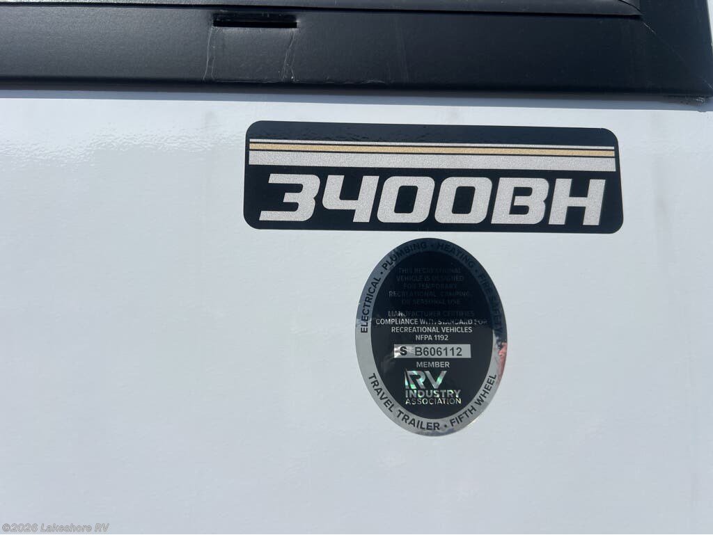 New 2026 Forest River Vibe 3400BH available in Muskegon, Michigan