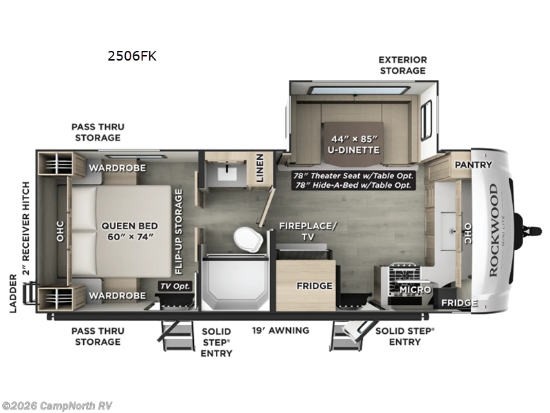 New 2026 Forest River Rockwood Mini Lite 2506FK available in Schoolcraft, Michigan