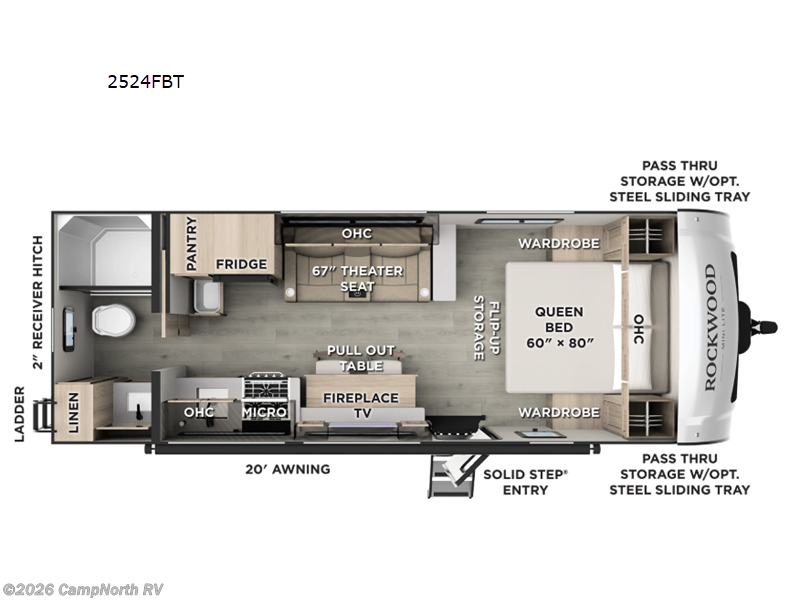 New 2027 Forest River Rockwood Mini Lite 2524FBT available in Schoolcraft, Michigan