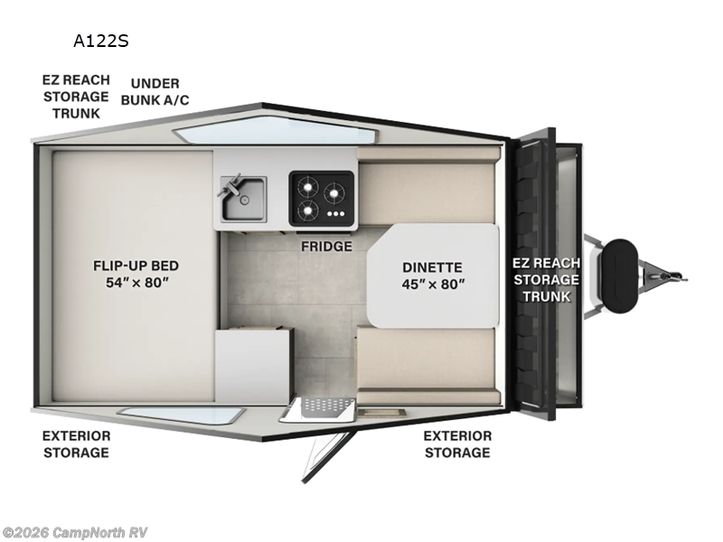 Used 2025  Forest River Rockwood Hard Side Series A122S by Forest River from CampNorth RV in Schoolcraft, MI