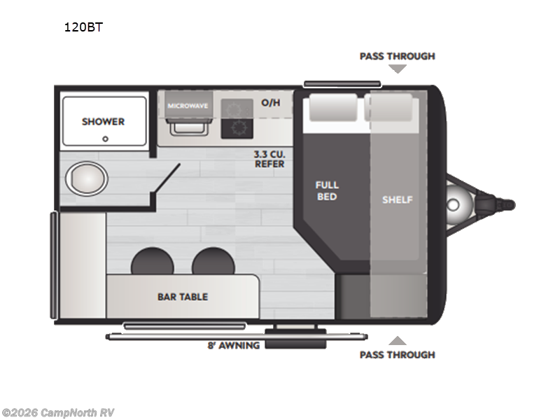 New 2027 Keystone Hideout Mini 120BT available in Schoolcraft, Michigan