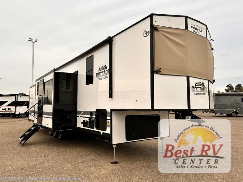 New 2026 Forest River Cedar Creek Cottage Fifth Wheels 413FWC available in Grand Terrace, California