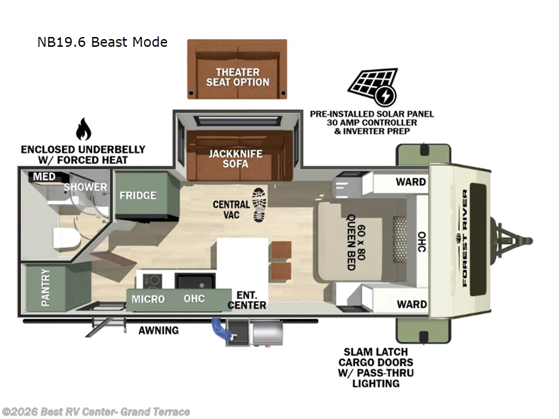 New 2026 Forest River No Boundaries NB19.6 Beast Mode available in Grand Terrace, California