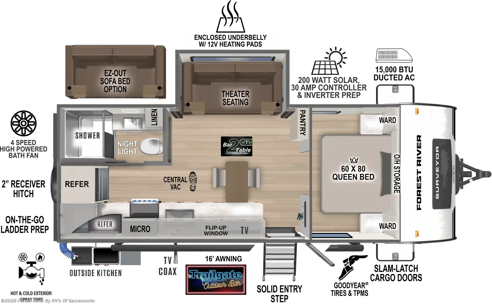 New 2026 Forest River Surveyor Legend 205RKLE available in Sacramento, California