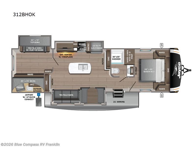 Used 2023 Jayco Eagle HT 312BHOK available in Franklin, Kentucky