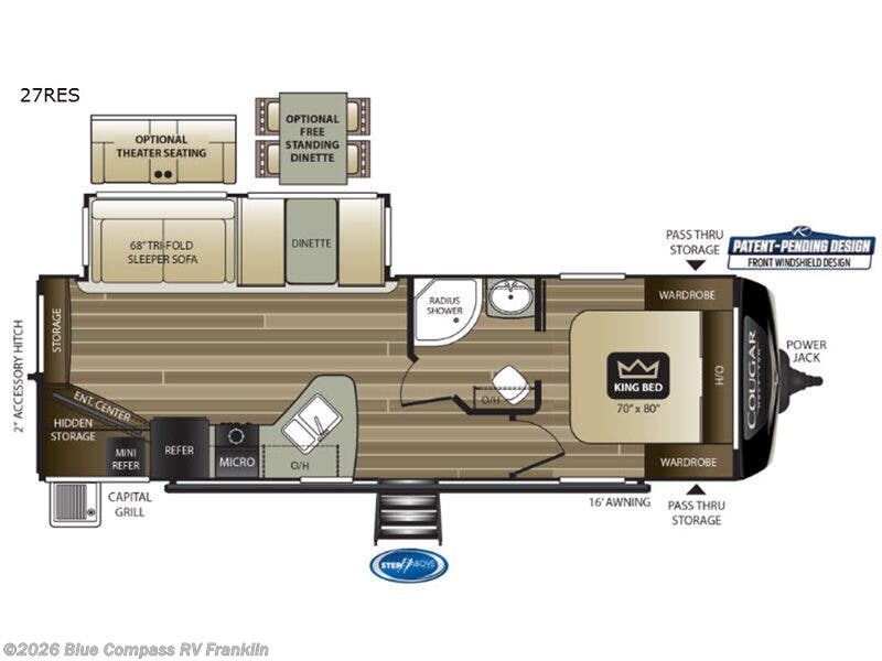 Used 2019 Keystone Cougar Half-Ton Series 27RES available in Franklin, Kentucky