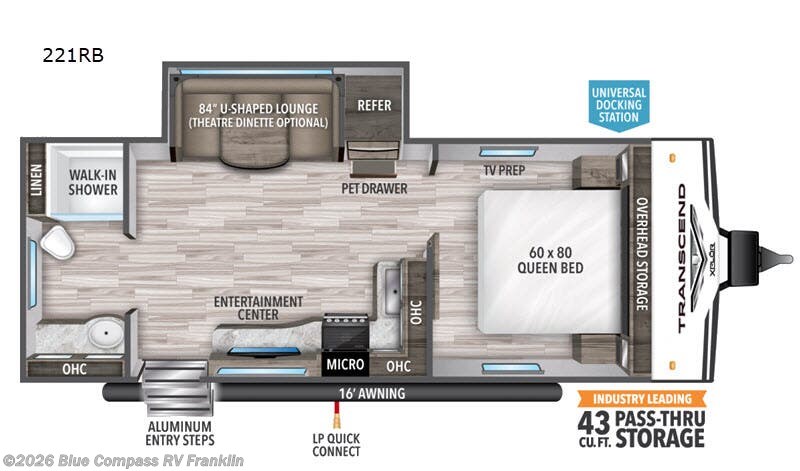 Used 2020 Grand Design Transcend Xplor 221RB available in Franklin, Kentucky