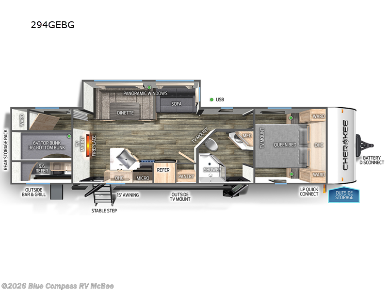 Used 2024 Forest River Cherokee 294GEBG available in Mcbee, South Carolina