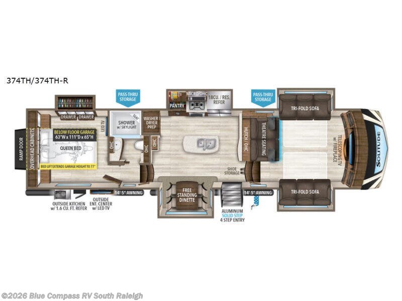 Used 2018 Grand Design Solitude 374TH R available in Benson, North Carolina