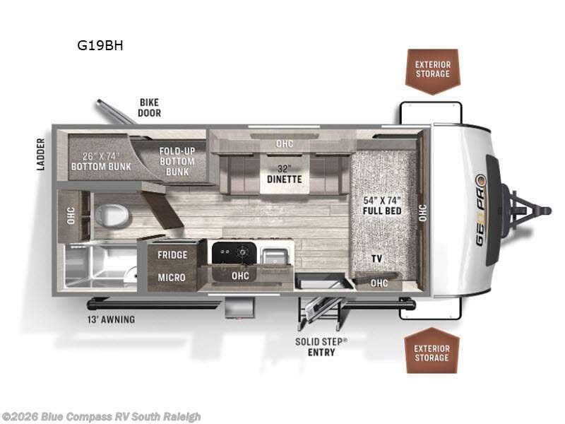 Used 2021 Forest River Rockwood Geo Pro G19BH available in Benson, North Carolina