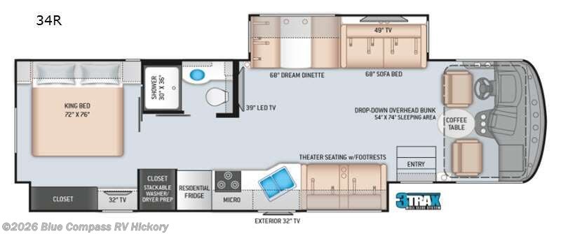 Used 2021 Thor Motor Coach Hurricane 34R available in Claremont, North Carolina