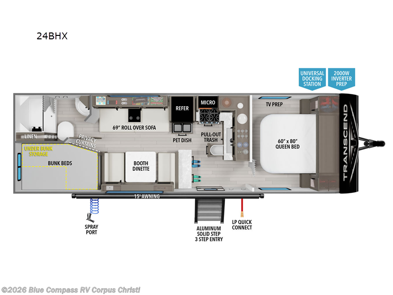 Used 2025 Grand Design Transcend Xplor 24BHX available in Corpus Christi, Texas