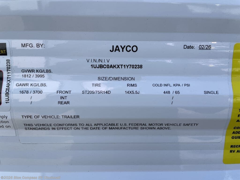 New 2026 Jayco Jay Flight SLX 172DB available in Cincinnati, Ohio