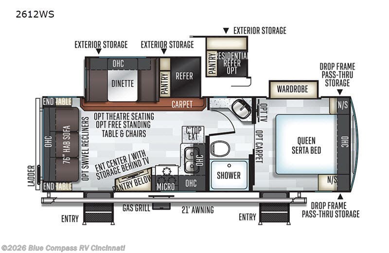 Used 2019 Forest River Rockwood Ultra Lite 2612WS available in Cincinnati, Ohio