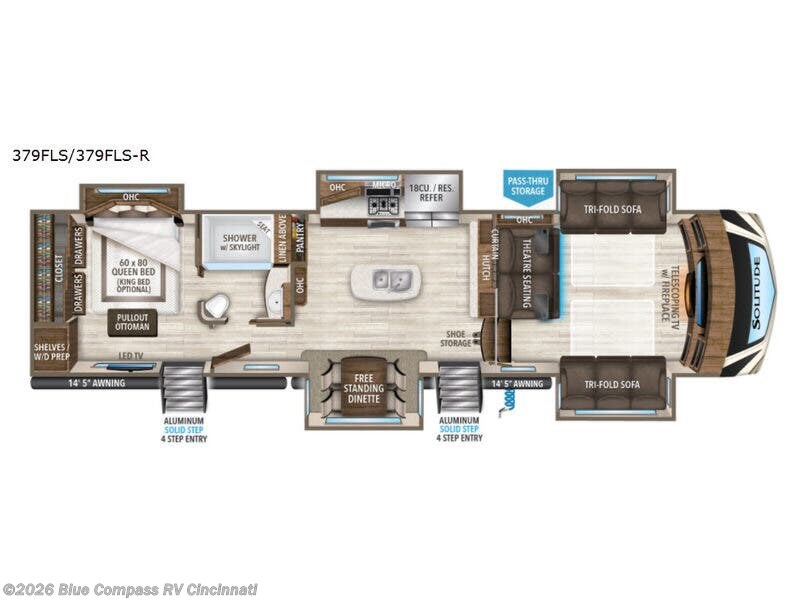 Used 2018 Grand Design Solitude 379FLS available in Cincinnati, Ohio