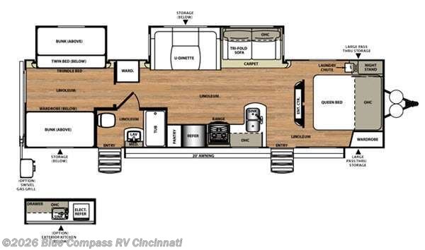 Used 2015 Forest River Wildwood Heritage Glen 312QBUD available in Cincinnati, Ohio