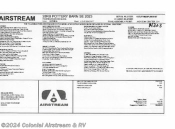 New 2023 Airstream Pottery Barn 28RBQ Queen available in Millstone Township, New Jersey