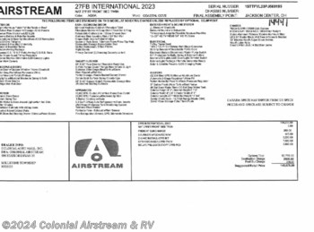 New 2023 Airstream International 27FBT Twin Hatch available in Millstone Township, New Jersey