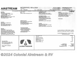 New 2024 Airstream Interstate Nineteen 19X E1 4x4 available in Millstone Township, New Jersey