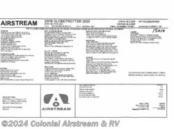 New 2025 Airstream Globetrotter 25FBT Twin available in Millstone Township, New Jersey