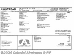 New 2025 Airstream Interstate Nineteen 19 E1 AWD available in Millstone Township, New Jersey