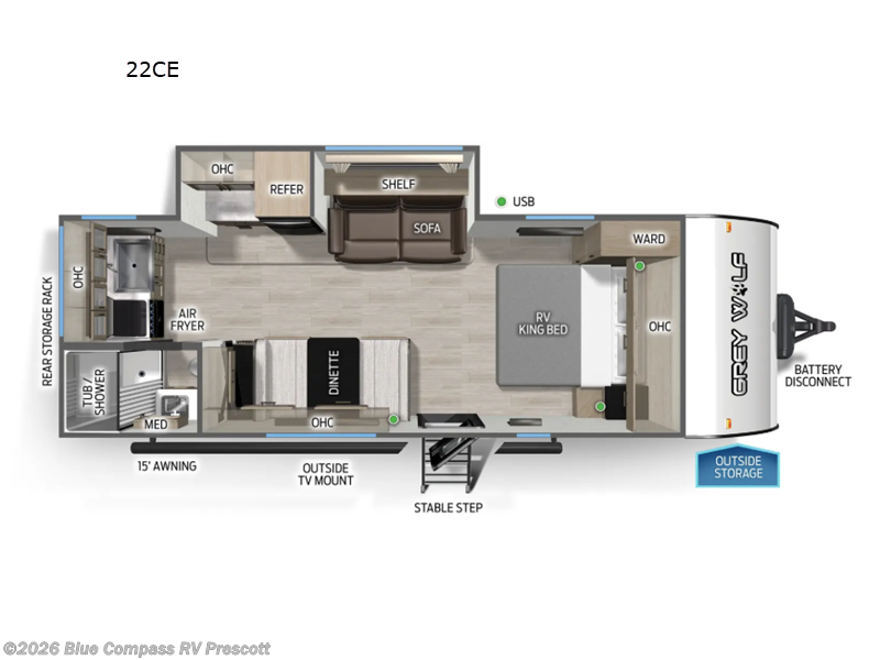 New 2026 Forest River Cherokee Grey Wolf 22CE available in Prescott, Arizona
