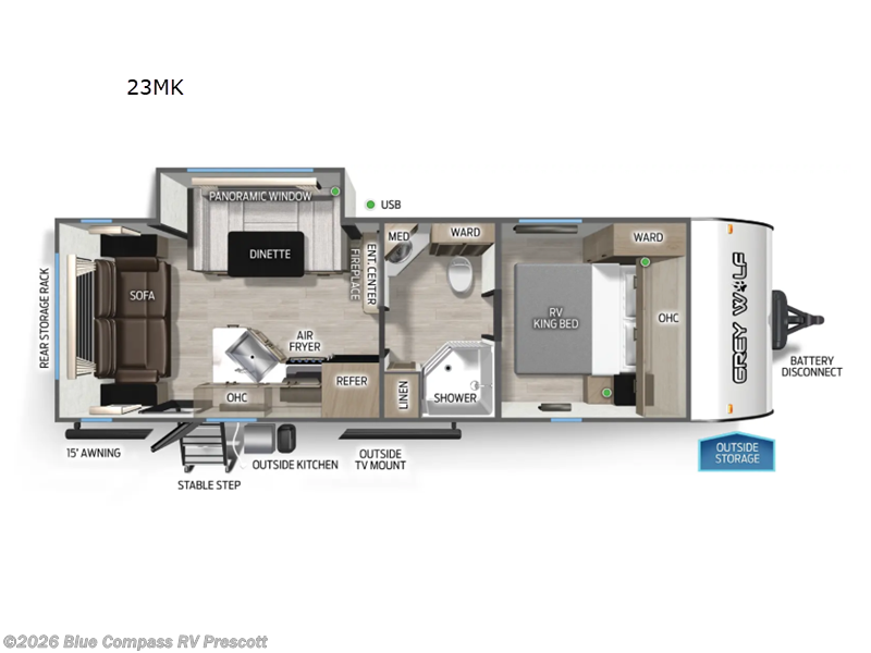 New 2026 Forest River Cherokee Grey Wolf 23MK available in Prescott, Arizona