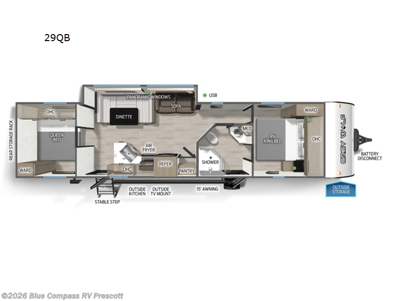 New 2026 Forest River Cherokee Grey Wolf 29QB available in Prescott, Arizona