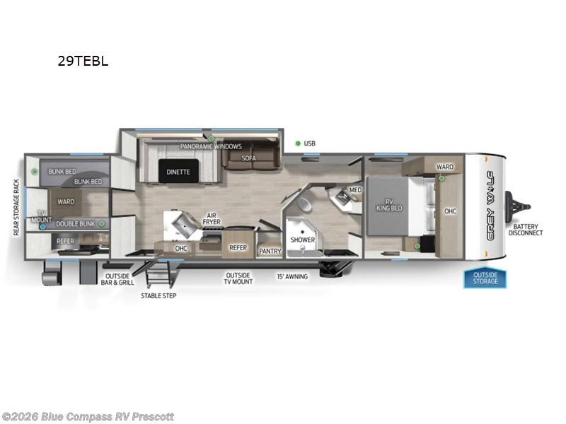 New 2026 Forest River Cherokee Grey Wolf Black Label 29TEBL available in Prescott, Arizona