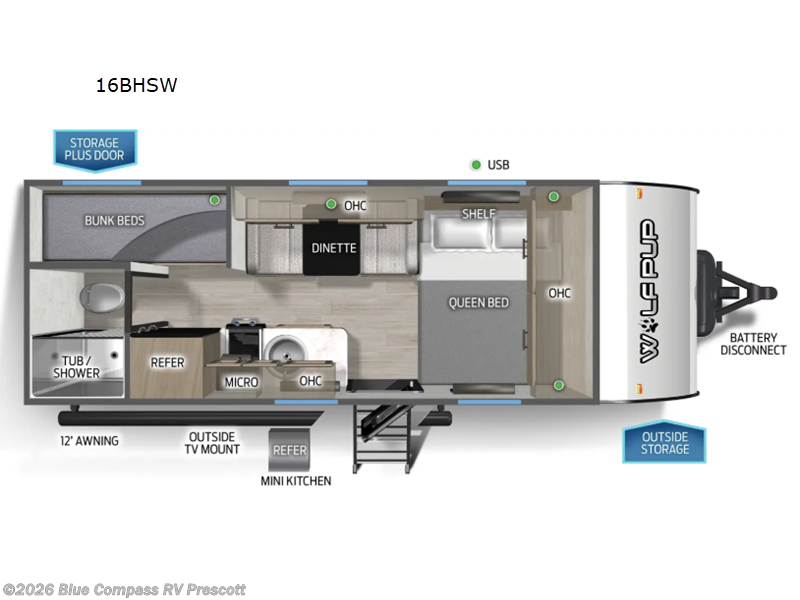 New 2026 Forest River Cherokee Wolf Pup 16BHSW available in Prescott, Arizona
